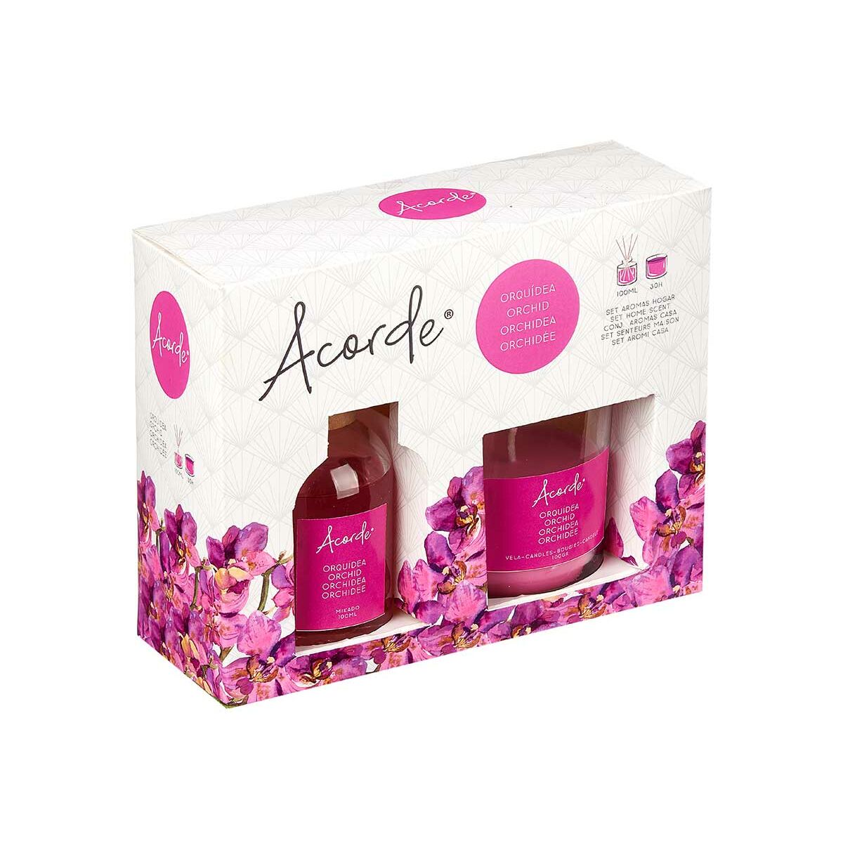 Set Deodorante per Ambienti Acorde Orchidea 100 ml (6 Unità)